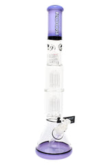 ROOR Tech 17" Multicolor Beaker Bong – Glass-on-Glass with Double Tree Percs