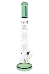 ROOR Tech 17" Multicolor Beaker Bong – Glass-on-Glass with Double Tree Percs
