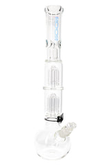 ROOR Tech 17″ Bubble-Base Bong with Dual Tree Percs – 5 mm – Assorted Decals
