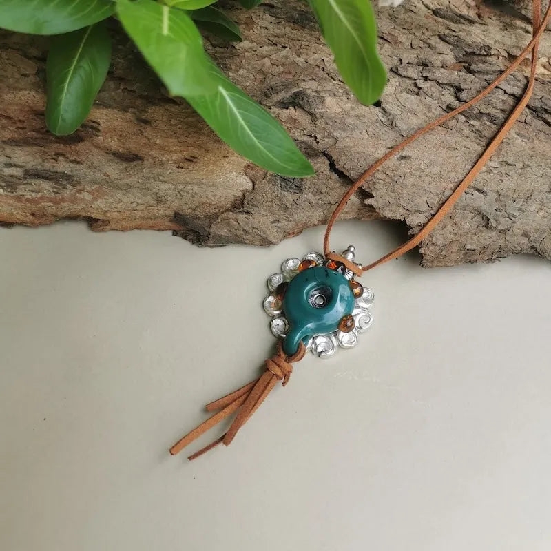 Hand Blown Glass Pendant - Style 10