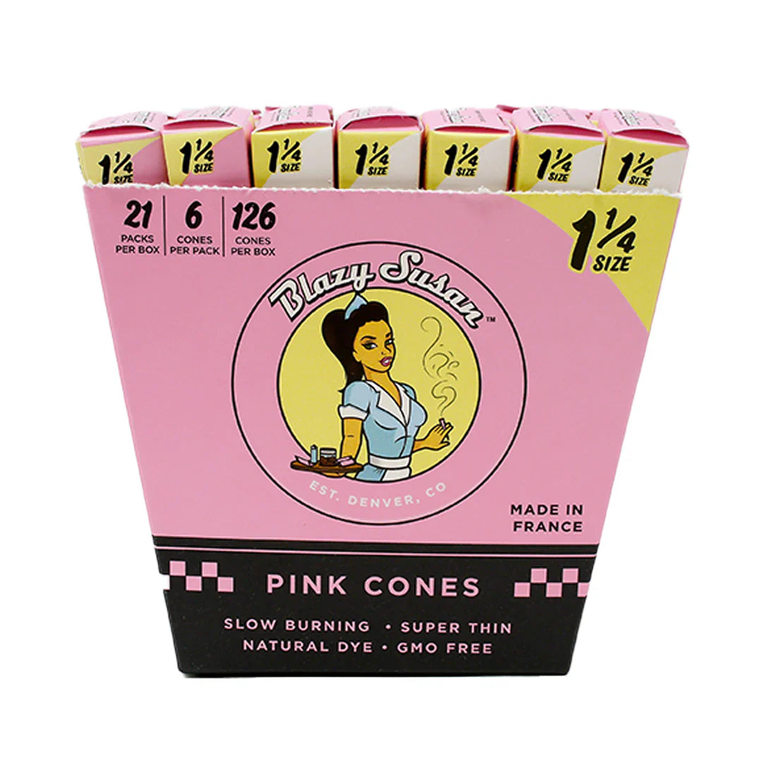 Blazy Susan Pink Paper Cones (50 Count)