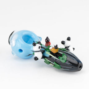 Empire Glassworks 湯匙菸斗 - 小號 - 攀爬熊貓