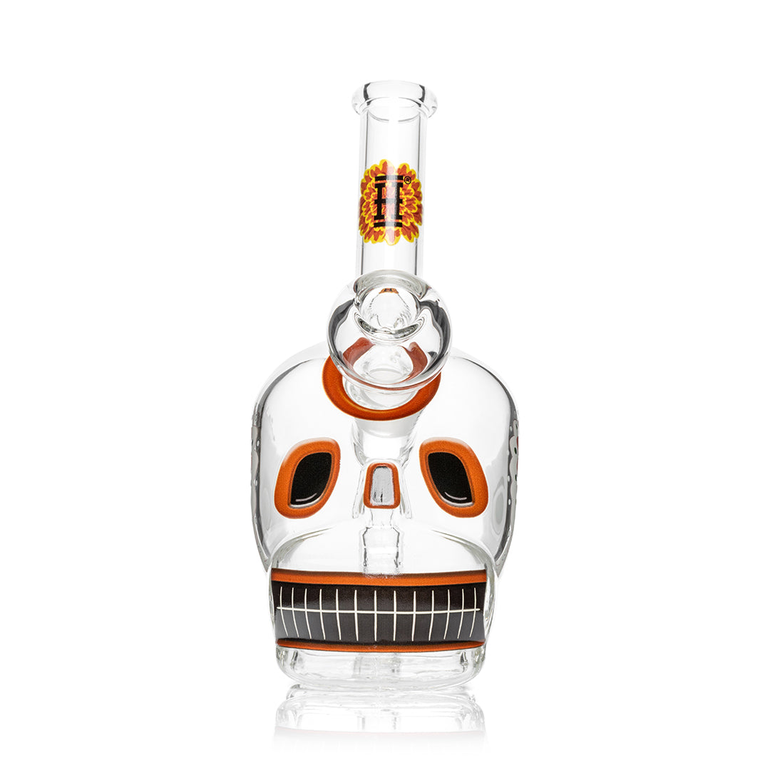 Dia De Los Muertos Skull Bong 6.1"