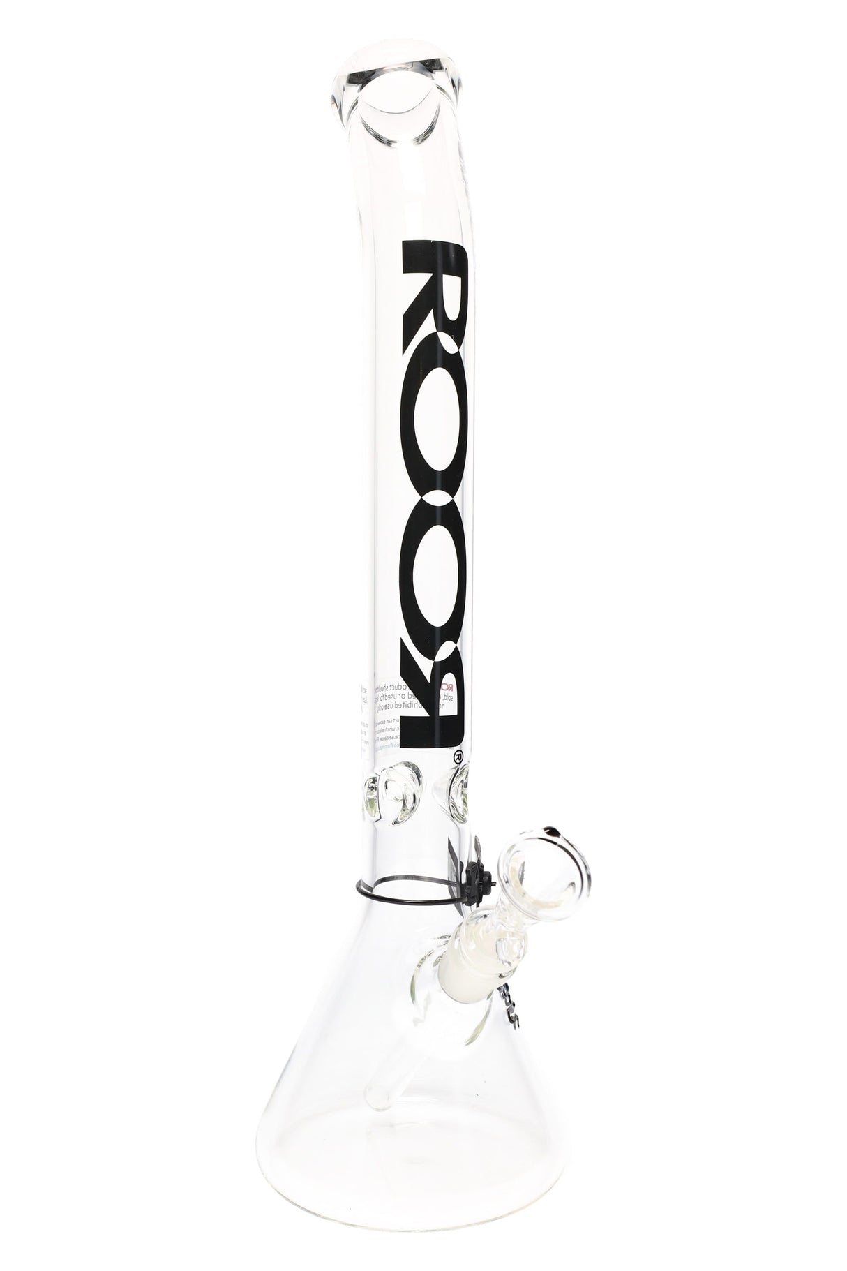 ROOR 18″ Bent-Neck Beaker Bong – 5 mm Thick Glass-on-Glass w/ Ice Pinch