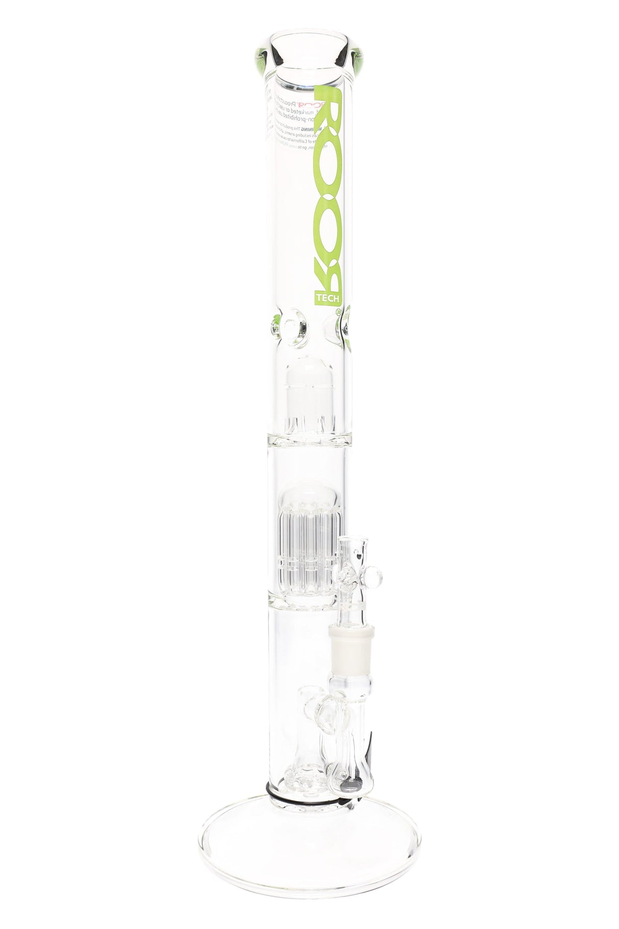 ROOR Tech Stemless Straight Tube Bong – Multi Percs – 18″ – 5 mm
