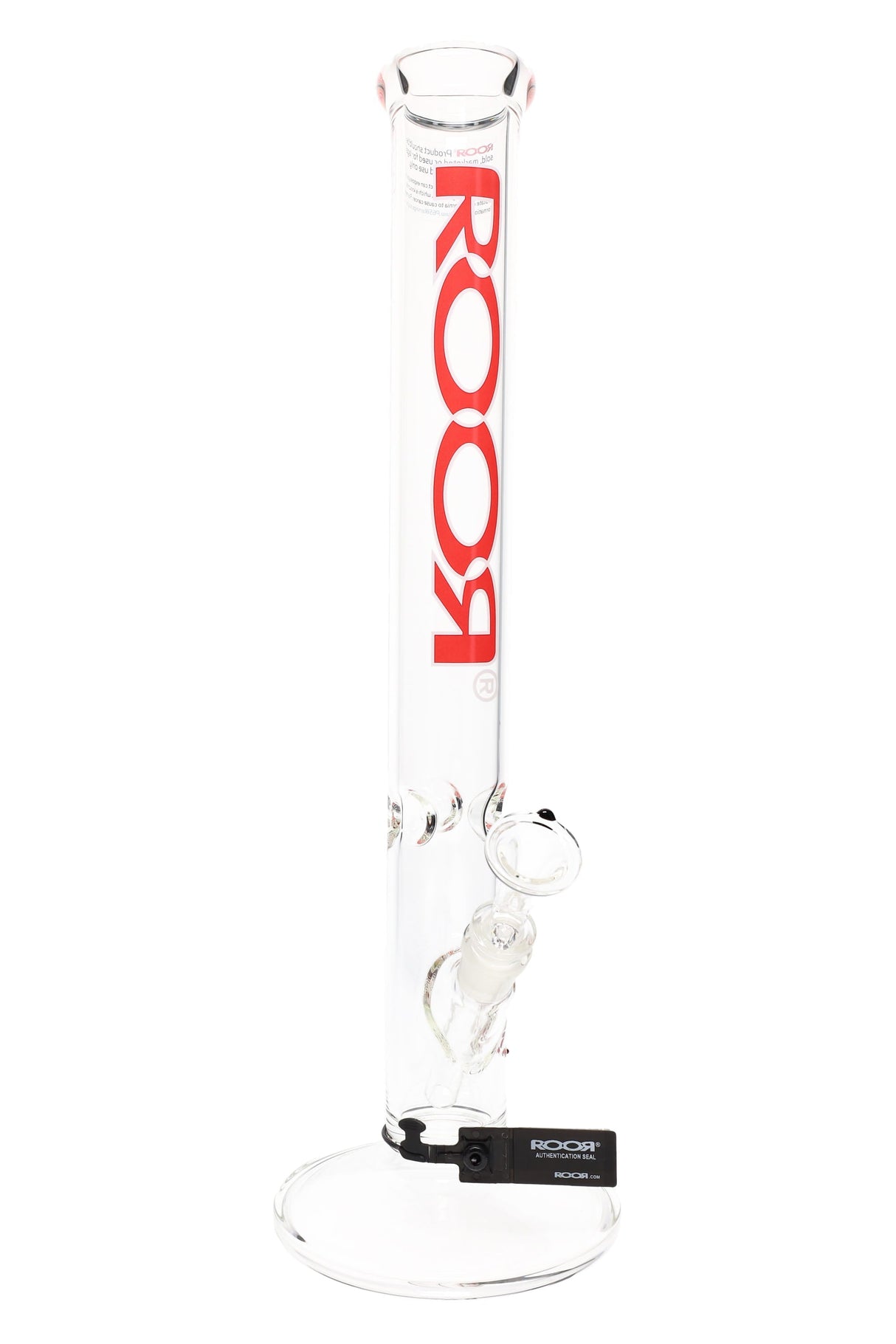 ROOR 18" Straight Shooter – 5 mm Glass-on-Glass Tube with Ice Pinch