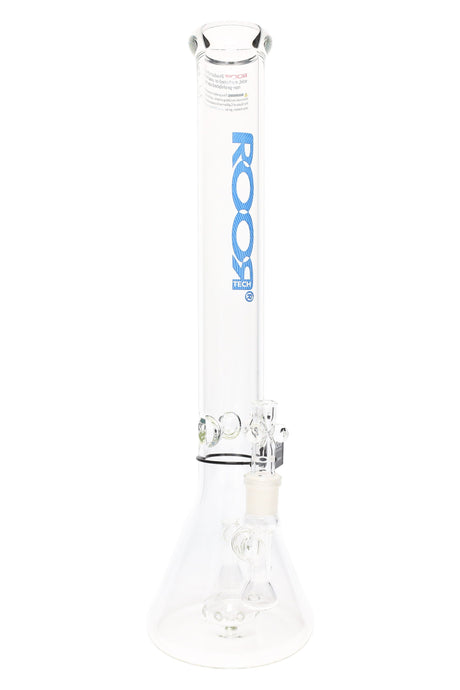 ROOR Tech 18 吋無桿燒杯型斜管煙壺，附蓮蓬頭形狀擴散器 - 透明玻璃，公接頭