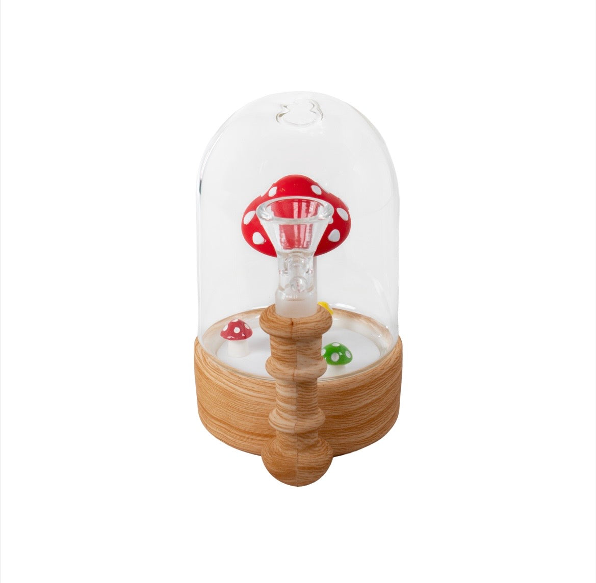 Bong de vidrio con cúpula de hongo