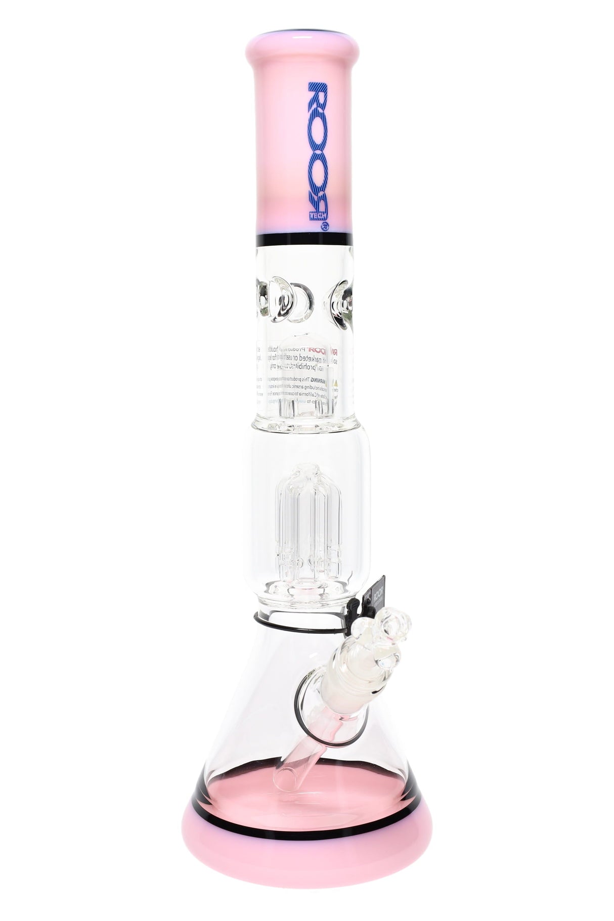 ROOR Tech 14" Multicolor Beaker Bong with Tree Perc – Glass-on-Glass