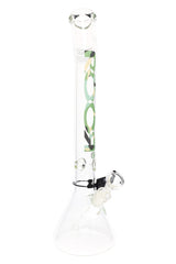 ROOR 18″ Bent-Neck Beaker Bong – 5 mm Thick Glass-on-Glass w/ Ice Pinch