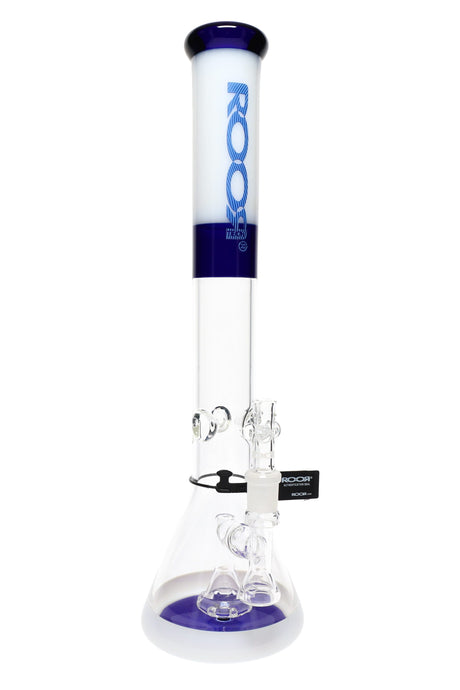 ROOR Tech 18 英吋無桿燒杯型斜切吸管水煙壺，帶蓮蓬頭式過濾器 - 顏色隨機出貨