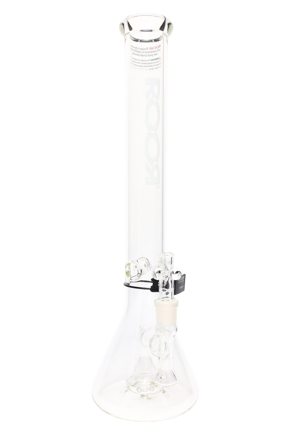 ROOR Tech 18" Stemless Beaker Bong with Showerhead Perc – Clear Glass GOG