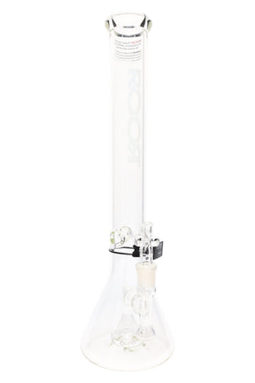 ROOR Tech 18 吋無桿燒杯型斜管煙壺，附蓮蓬頭形狀擴散器 - 透明玻璃，公接頭