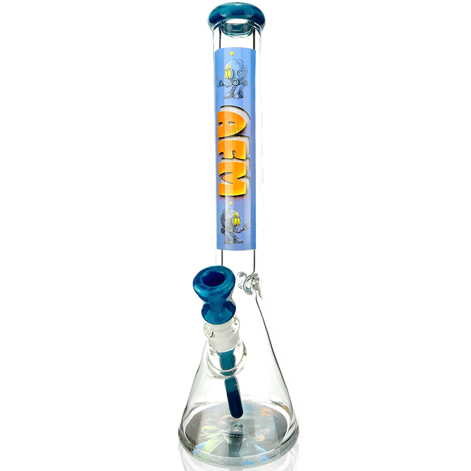 18" AFM AI God Horus 9mm Glass Beaker Bong Bundle Set