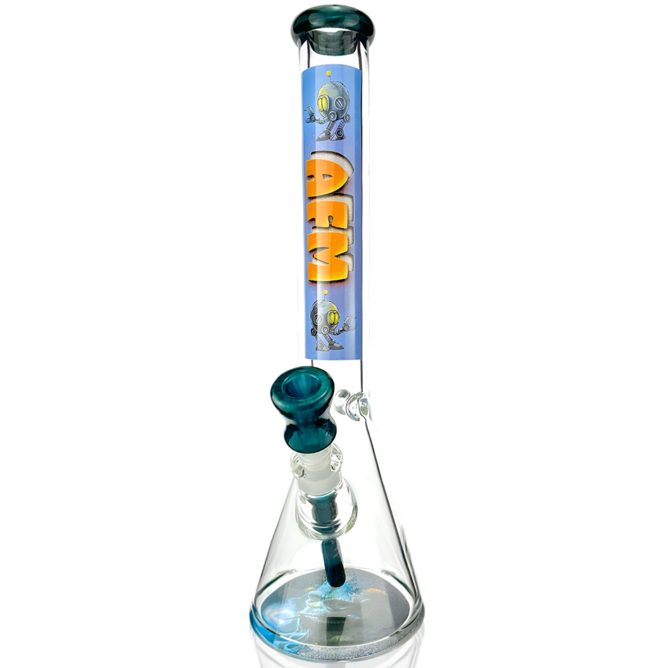 18" AFM AI God Osiris 9mm Glass Beaker Bong Bundle Set