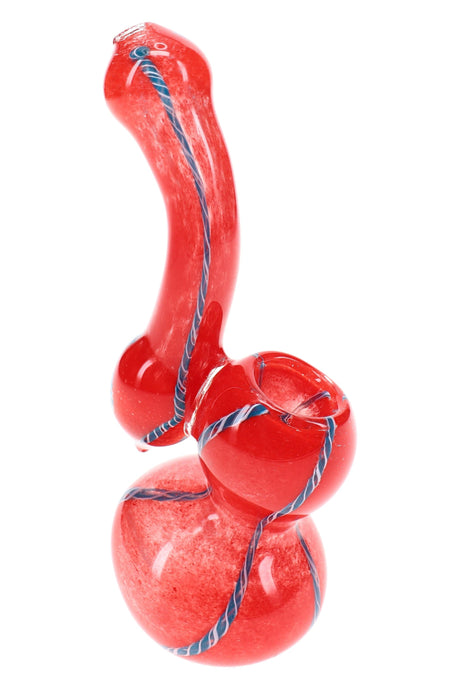 Bubbler Sherlock con diseño de rayas fritas “Pocket Sleuth” – 5″ – Colores surtidos