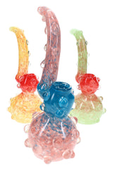 Thick Frit Sherlock Bubbler “Marble Maven” – 9″ – Assorted Colors