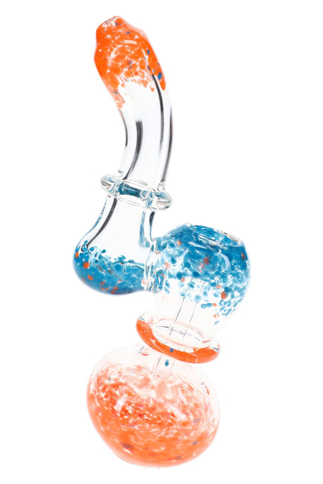 Bubbler Sherlock de fritas multicolor transparente “Confetti Curve” – 6½″ – Surtido