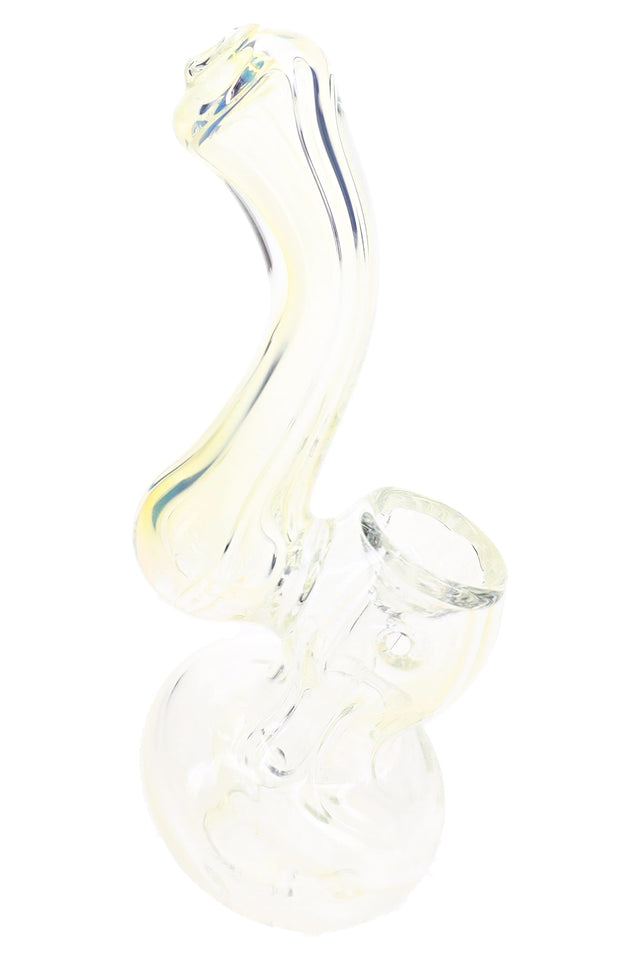 Color-Changing Fumed Glass Sherlock Bubbler “Ghost Curl” – 4½″ – Assorted