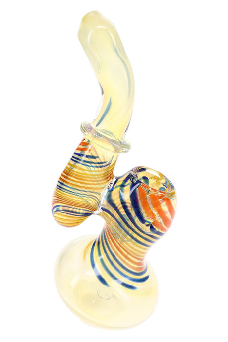 Bubbler Sherlock de vidrio rayado que cambia de color “Ribbon Ghost” – 6½″ – Surtido