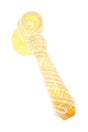 Silver Fumed Swirl Glass Hammer Bubbler “Pocket Moon” – 5½″ – Assorted Colors