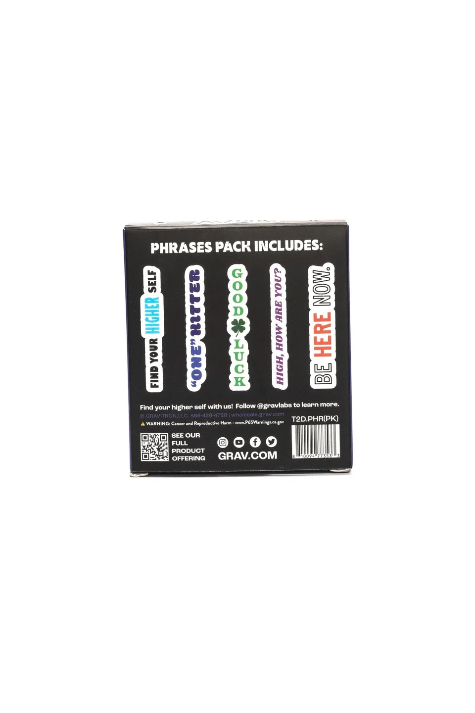 GRAV 12 mm Graphic Tasters – Phrases – 5-Pack – Assorted