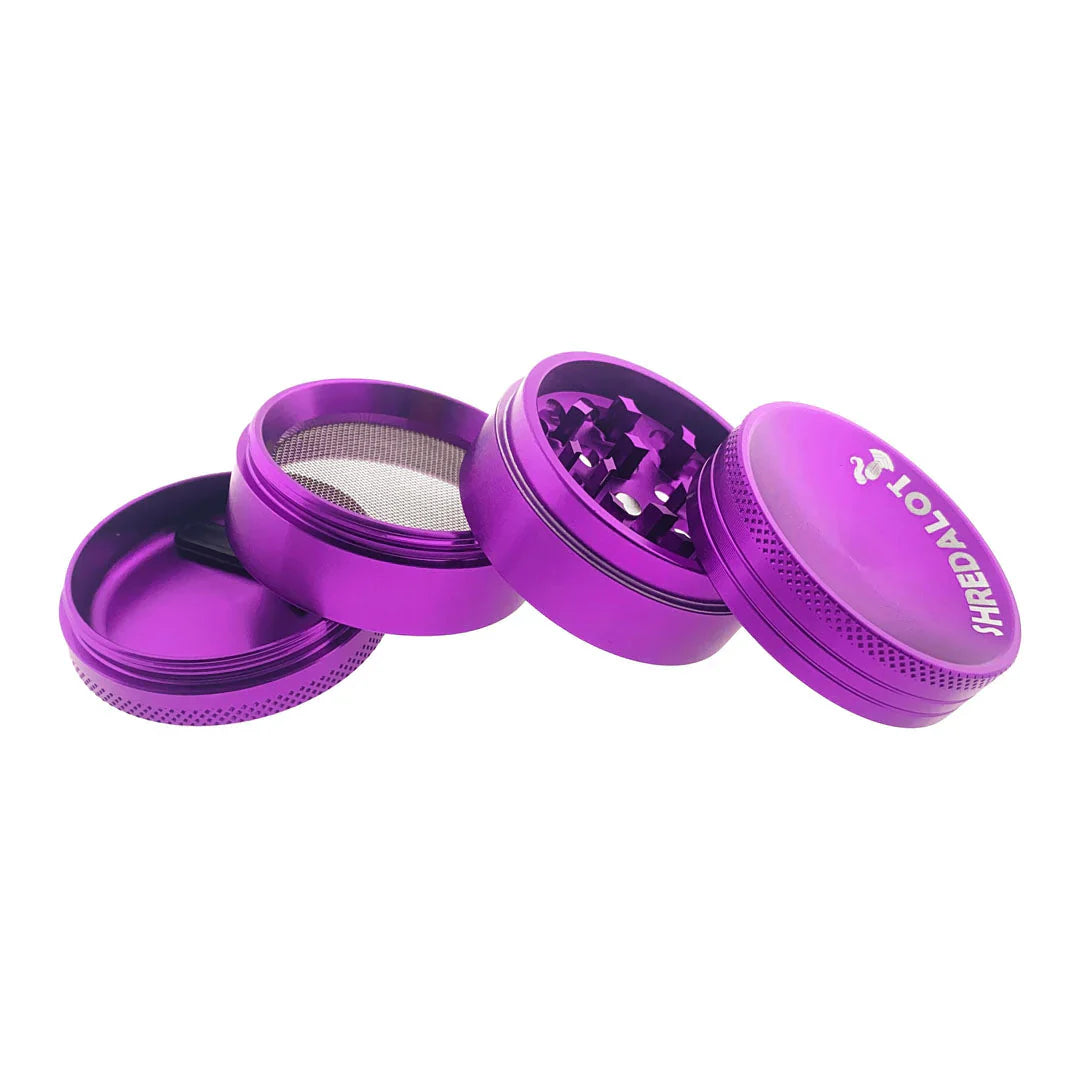 AFM Sir Shredalot 4-Piece Curve Top Metal Herb Grinder – 50mm Aluminum