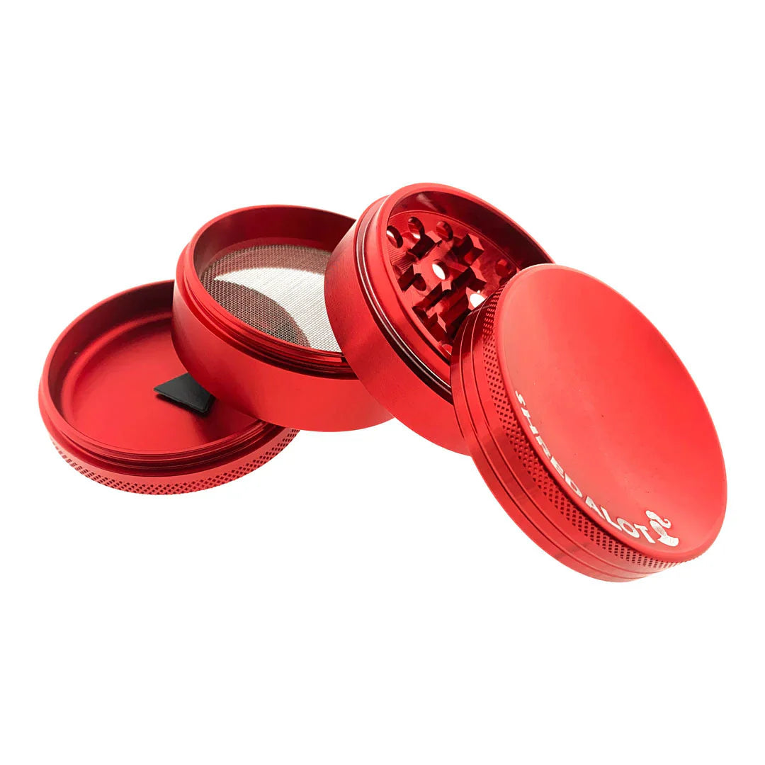 AFM Sir Shredalot 4-Piece Curve Top Metal Herb Grinder – 63mm Aluminum