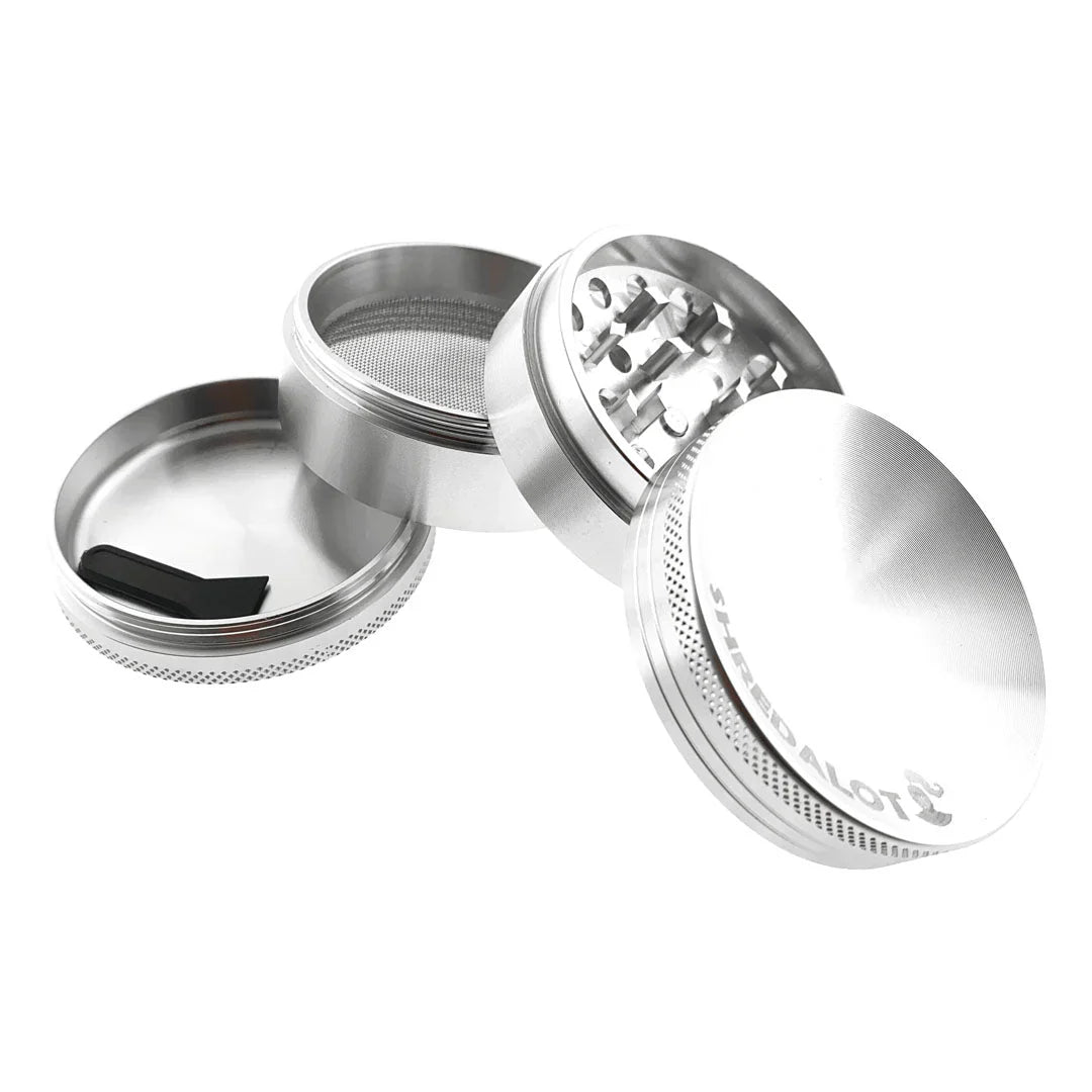 AFM Sir Shredalot 4-Piece Curve Top Metal Herb Grinder – 63mm Aluminum