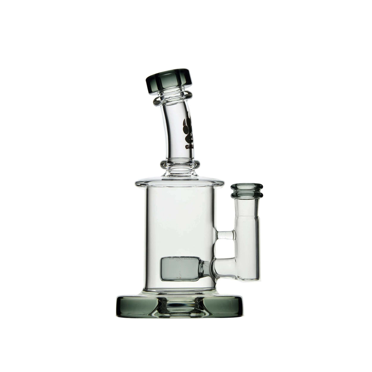 Calibear Colored Mini Can Dab Rig | 6.5" Glass Bubbler with Flower of Life Perc enlarged view