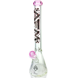 18" AFM Pink Diamond 9mm Glass Beaker Bong Bundle