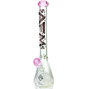 18" AFM Pink Diamond 9mm Glass Beaker Bong Bundle