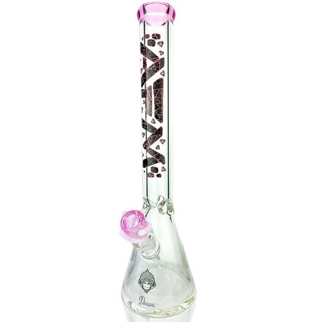 18" AFM Pink Diamond 9mm Glass Beaker Bong Bundle