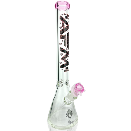 18" AFM Pink Diamond 9mm Glass Beaker Bong Bundle