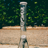 18" AFM Phoenix 9mm Clear Glass Beaker Bong Bundle Set