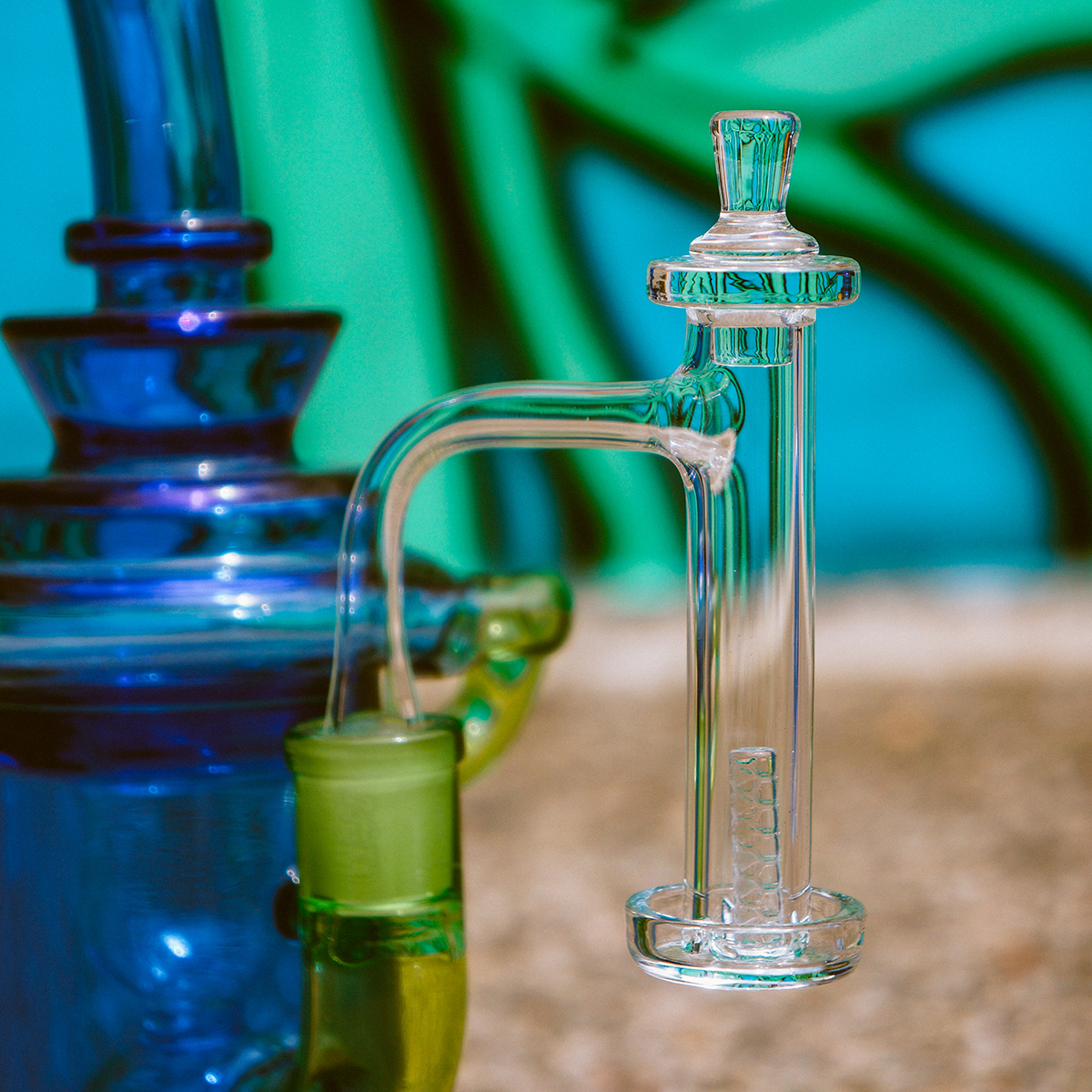 AFM Milky Way Quartz Dab Banger Set – 20mm Flat-Top Premium Quartz Nail Kit with Tower Spinner & Spaceship Cap