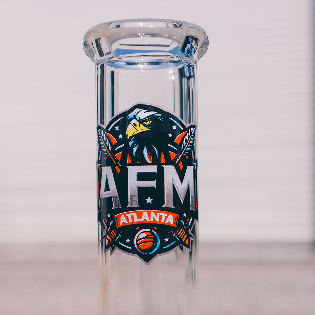 18" Atlanta Baseball 5mm Beaker Bong Bundle