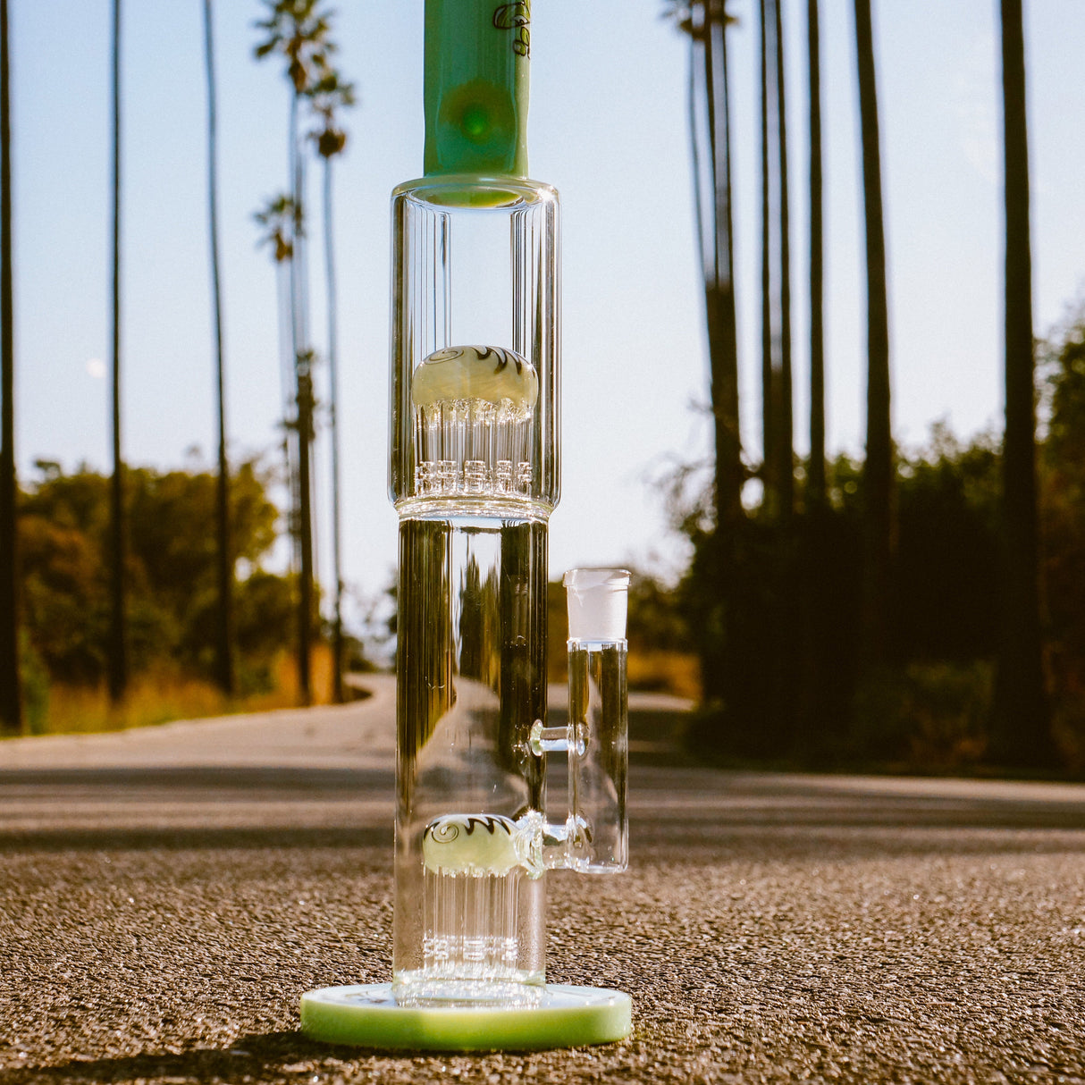 AFM 19″ Double Hitter Reversal Straight Tube Bong