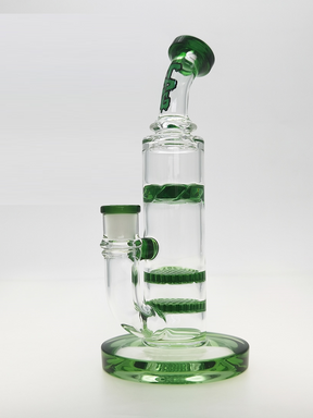 TAG - 9.5吋彎頸雙蜂巢玻璃管附防濺轉盤 44x4MM（14MM 母接頭）