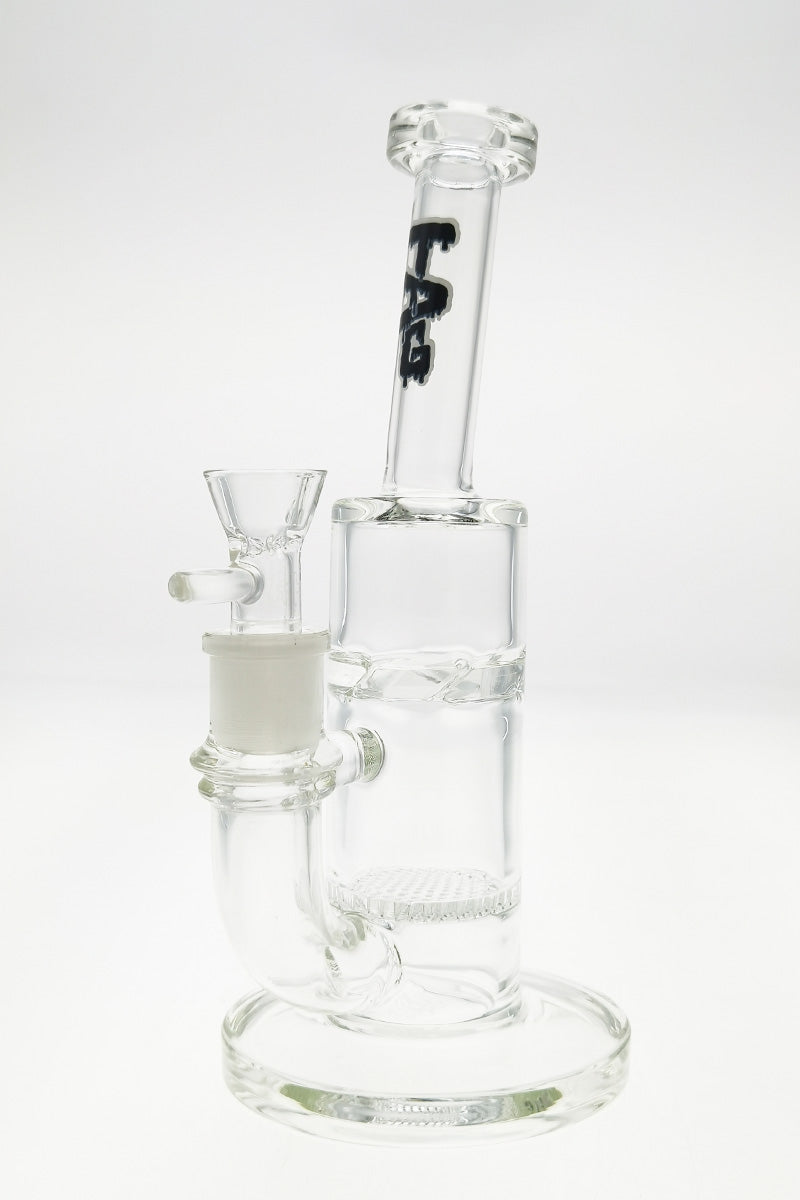 TAG - 9.5" Bent Neck Honeycomb with Spinning Splashguard (18MM Female)