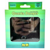 AFM Fireworks Quartz Dab Banger Set – 20mm Flat-Top Premium Quartz Nail Kit with Grid Bottom & Pearls