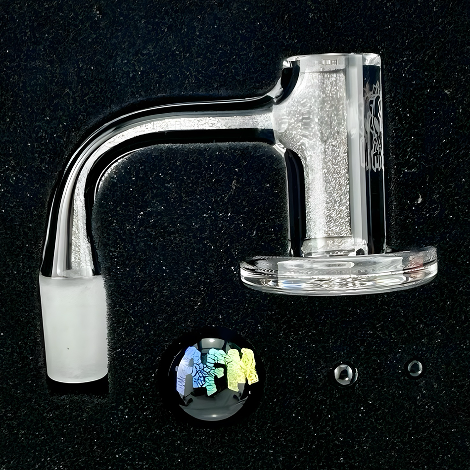 AFM Fireworks Quartz Dab Banger Set – 20mm Flat-Top Premium Quartz Nail Kit with Grid Bottom & Pearls