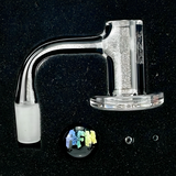 AFM Fireworks Quartz Dab Banger Set – 20mm Flat-Top Premium Quartz Nail Kit with Grid Bottom & Pearls