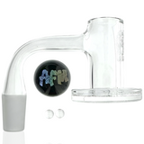 AFM Fireworks Quartz Dab Banger Set – 20mm Flat-Top Premium Quartz Nail Kit with Grid Bottom & Pearls