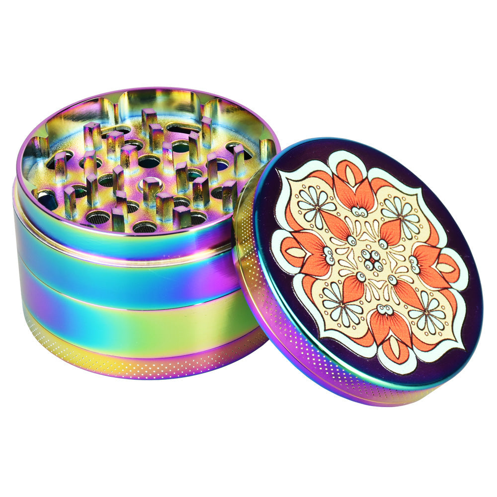 6PC DISPLAY - Mandala Anodized Grinders - 4pc/2.5"/Asst