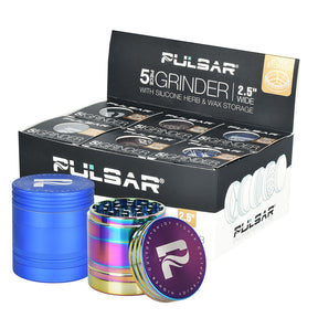 6入展示盒 - Pulsar 香草/濃縮物儲存研磨器 - 5件套/2.5英吋/混色