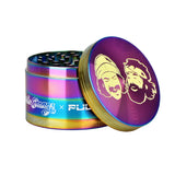 6PC DISPLAY - Cheech & Chong's x Pulsar Metal Grinder - Rainbow / 4pc / 2.5"