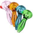 4CT BUNDLE - Pulsar Glycerin Prism Spoon Pipe - 4.8" / Amber, Green, Pink, Teal