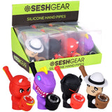 8CT 展示盒 - SeshGear Silicone Squad 系列祕密收納手持煙斗 - 4 英寸 / 多種款式隨機出貨