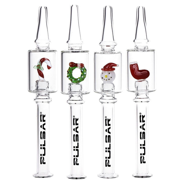 4 入裝組合 - Pulsar 聖誕裝飾沾料吸管 (Dab Straws) - 6.25 英吋 / 各式花樣